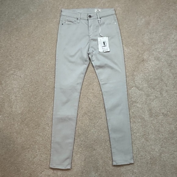 Ag Adriano Goldschmied Farrah Skinny Ankle Gray Superstretch Sateen Size 25 NWT - Picture 1 of 9